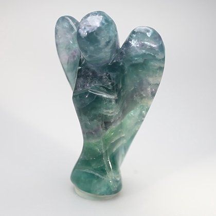 Superior Extra Large Rainbow Fluorite Angel ~97mm