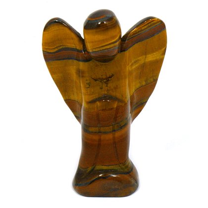 Superior Extra Large Tiger Eye Angel ~9cm