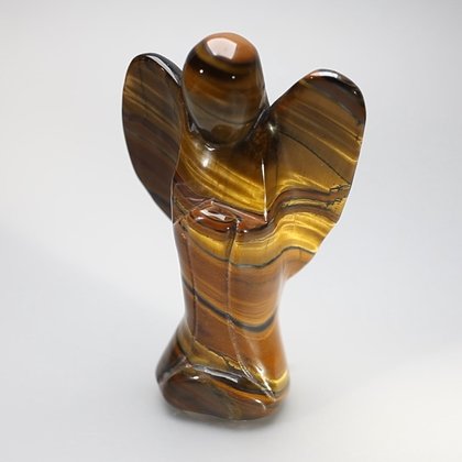 Superior Extra Large Tiger Eye Angel ~9cm