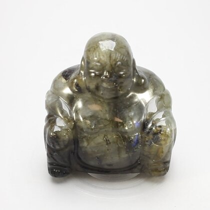 Superior Labradorite Sitting Buddha Statue ~51mm