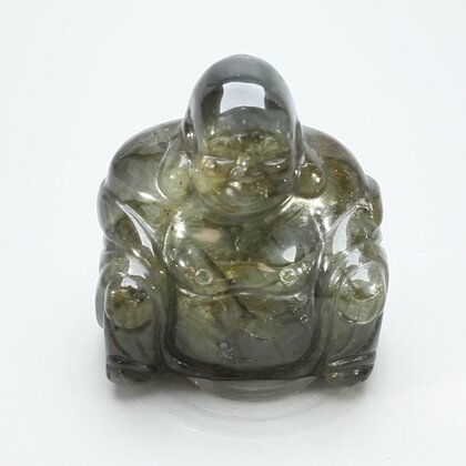 Superior Labradorite Sitting Buddha Statue ~52mm