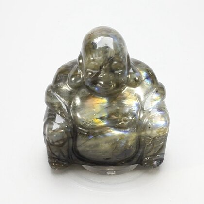 Superior Labradorite Sitting Buddha Statue ~52mm