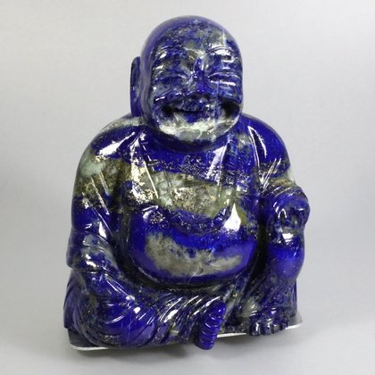 Superior Lapis Lazuli Carved Sitting Buddha Statue ~10cm