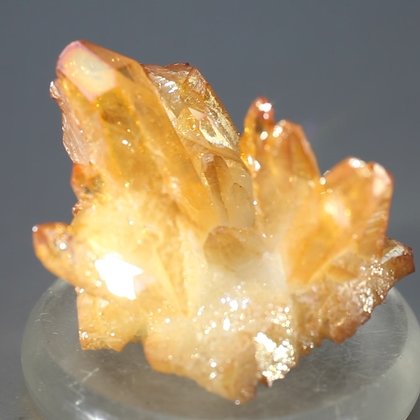 Tangerine Aura Quartz Healing Crystal ~35mm
