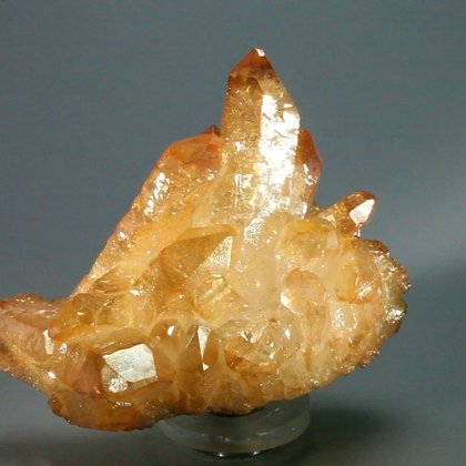 SUNNY Tangerine Aura Quartz Healing Crystal ~76mm