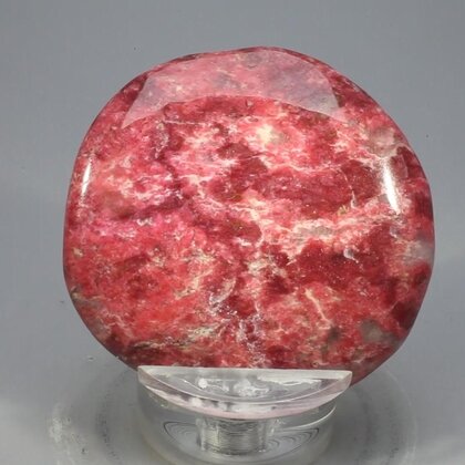 Thulite Polished Flat Stone ~45mm