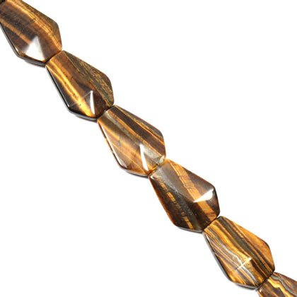 Tiger Eye Crystal Beads - 25mm Facet Fan