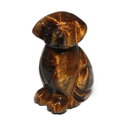 Tiger Eye Crystal Dog