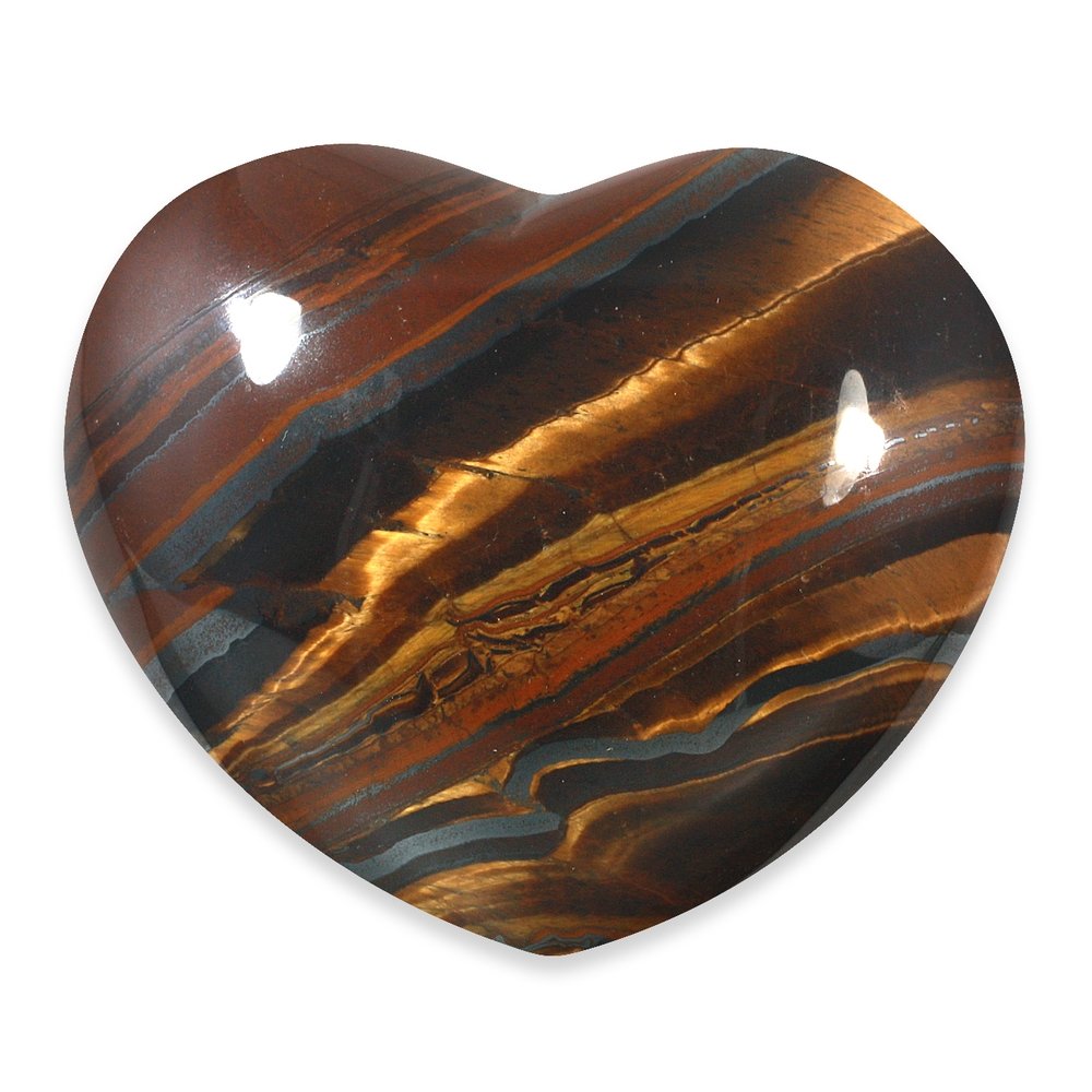 Tiger Eye Crystal Hearts