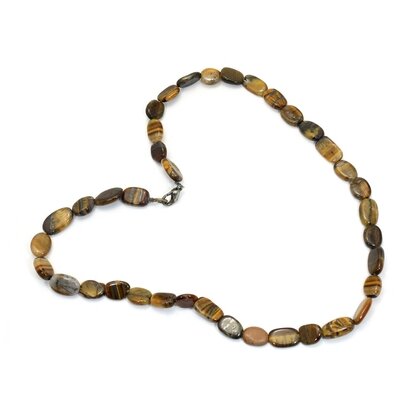 Tiger Eye Crystal Necklace with clasp - 18 Inches