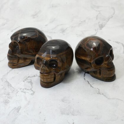 Tiger Eye Crystal Skull - 4cm