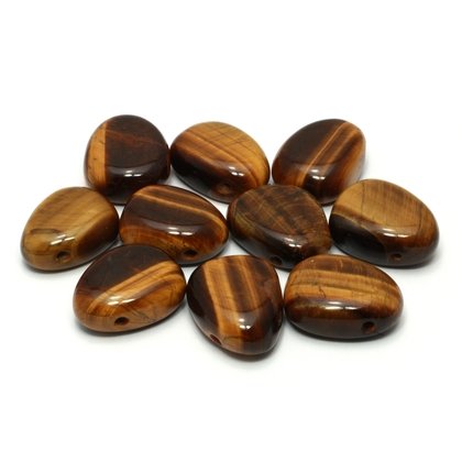 Tiger Eye Drilled Tumble Stone