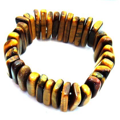 Tiger Eye Gemstone Nugget Bracelet - Batons