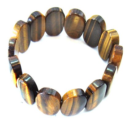 Tiger Eye Gemstone Nugget Bracelet - Ovals