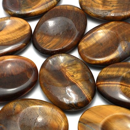 Tiger Eye Thumb Stone ~40mm