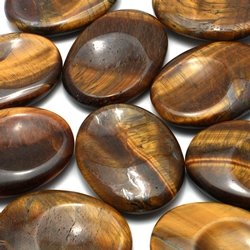 Tiger Eye Thumb Stone ~40mm