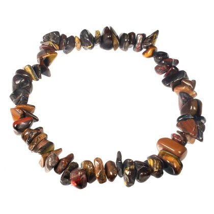 Tiger Iron Gemstone Chip Bracelet