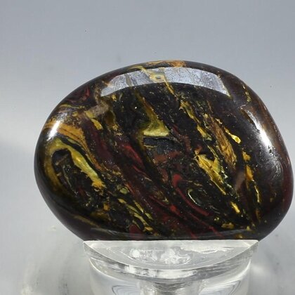 Tiger Iron Polished Flat Tumblestone ~38mm