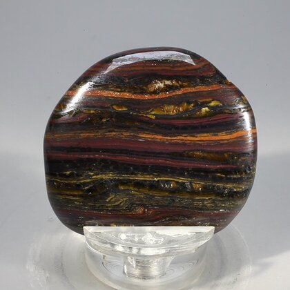 Tiger Iron Polished Flat Tumblestone ~41mm