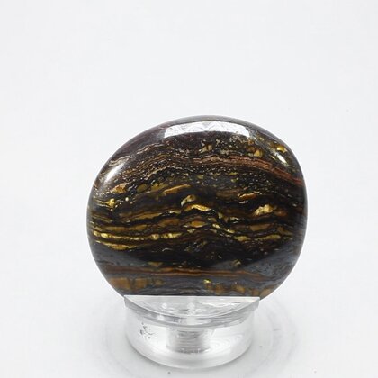 Tiger Iron Polished Flat Tumblestone ~43mm