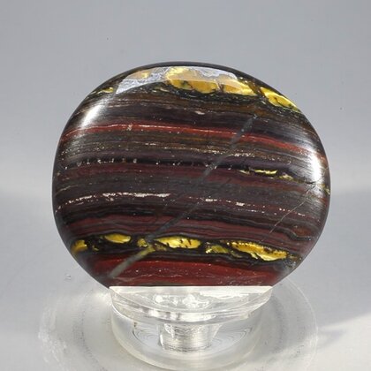 Tiger Iron Polished Flat Tumblestone ~44mm