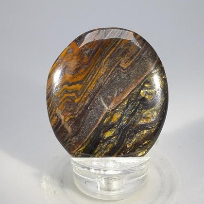 Tiger Iron Polished Flat Tumblestone ~46mm