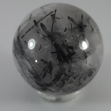 Tourmalinated Quartz Crystal Sphere ~4.7cm