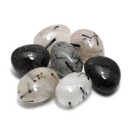 Tourmalinated Quartz Tumble Stone Extra Grade (25-30mm)