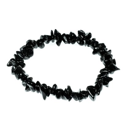 Black Tourmaline Gemstone Chip Bracelet