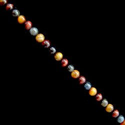 Tri Colour Tiger Eye Crystal Beads - 8mm