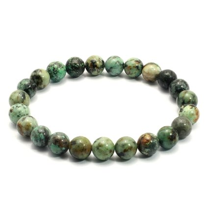 Turquoise 8mm Round Bead Bracelet