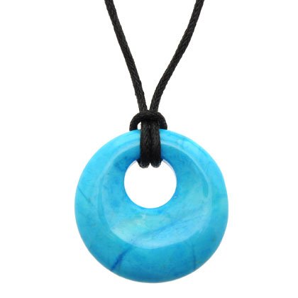 Turquoise Howlite Donut Pendant (Gift Boxed)