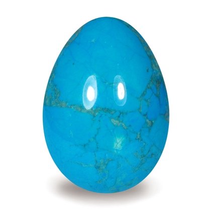 Turquoise Howlite Crystal Egg ~48mm