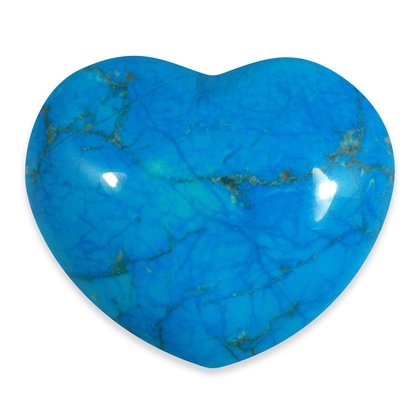 Turquoise Howlite Crystal Heart ~45mm