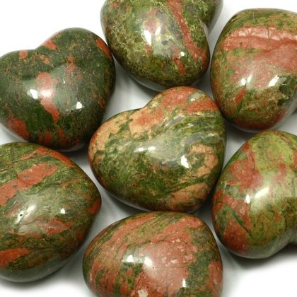 Unakite Crystal Heart ~45mm