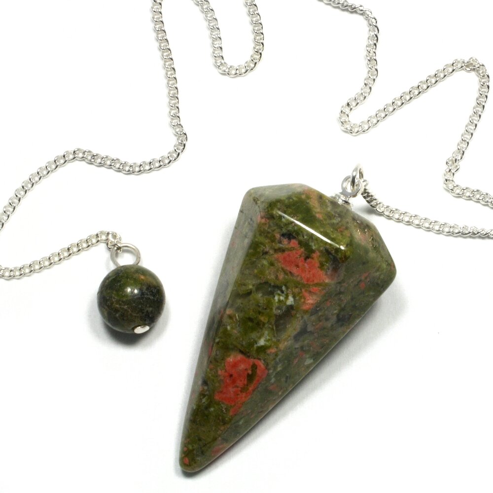 Unakite Crystal Pendulum