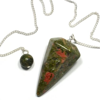 Unakite Crystal Pendulum
