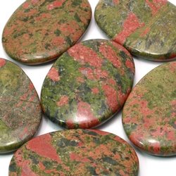 Unakite Palm Stone ~70x50mm