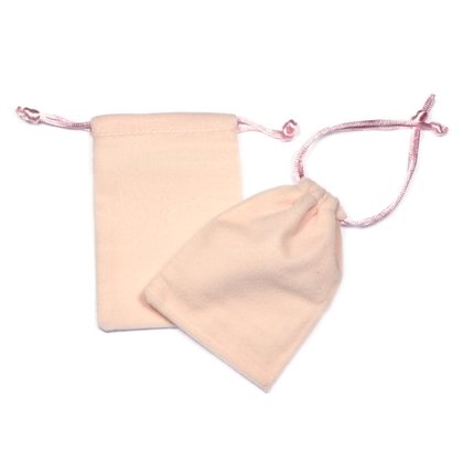 Velvet Gift Pouch - Pink (9.5cm x 7cm)