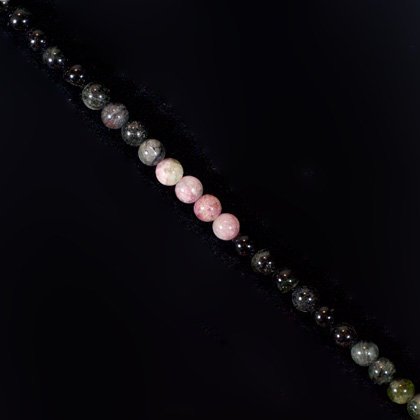 Watermelon Tourmaline Crystal Beads - 6mm Round