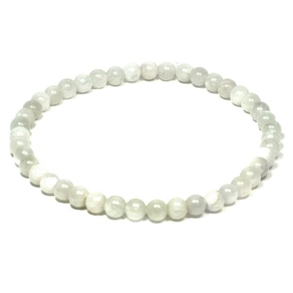White Moonstone 4mm Mini Bead Bracelet