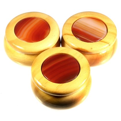 Wooden Jewel Box ~ Carnelian, Small