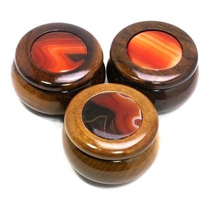 Wooden Jewel Box ~ Carnelian, Small