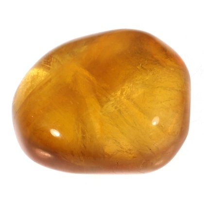 Yellow Fluorite Tumble Stone  ~31mm