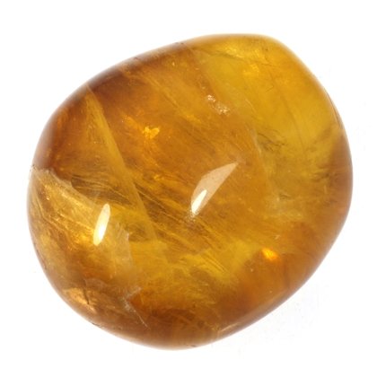 Yellow Fluorite Tumble Stone  ~34mm