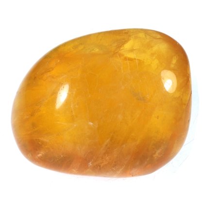Yellow Fluorite Tumble Stone  ~35mm