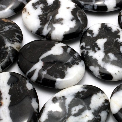 Zebra Jasper Thumb Stone ~40mm