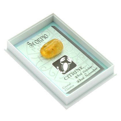 Zodiac Birthstone Crystal Gift Box - Scorpio (Citrine)