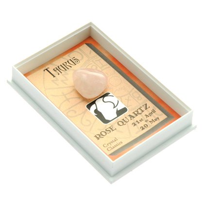 Zodiac Birthstone Crystal Gift Box - Taurus (Rose Quartz)
